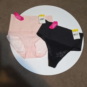 Maidenform Pink and Black Lace Panties